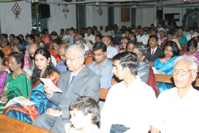 A section of friends and relatives at the church